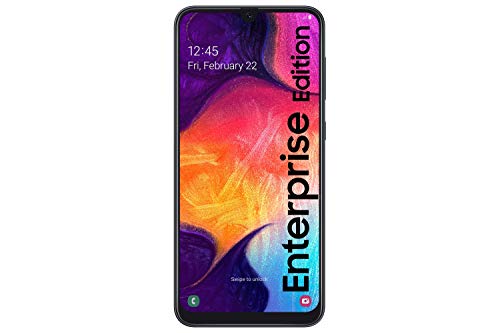 Samsung Galaxy A50 Enterprise Edition - Smartphone de 6.4" Super Amoled 2340 x 1080 Pixeles, cámaras 25/5/8 MP, 4 GB RAM, 128 GB ROM, batería 4000 mAh, Android 10, Negro [Versión Española]