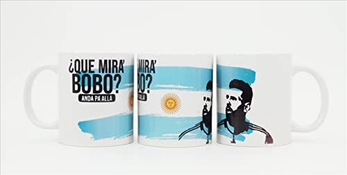 ForenTex Taza Messi Qué mirá bobo Andá pa Allá Bandera Argentina (Argentina)