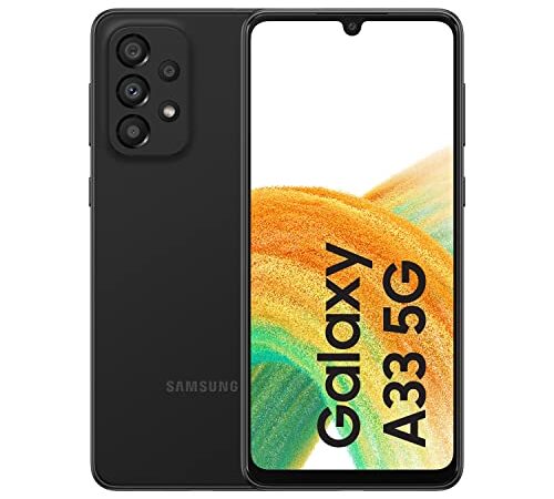 Samsung Galaxy A33 5G (128 GB) Negro - Smartphone Android de 6 GB RAM, Teléfono Móvil Libre con Carga rápida, Batería de 5000 mAh y pantalla de 6,4'' (Versión ES)