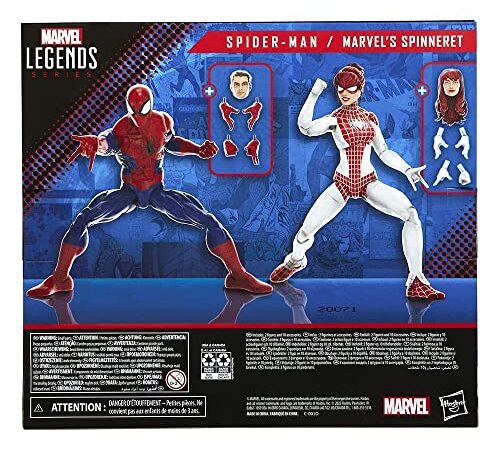 Spider-Man Hasbro F3456 Marvel Legends Series Spinneret de - Pack de 2 Figuras de acción de 15 cm - Incluye 10 Accesorios