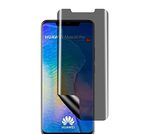 Yiunssy Protector de Pantalla de Privacidad para Huawei Mate 20 Pro, [Reconocimiento de Huellas Dactilares], Antiespía TPU Protector de Pantalla para Huawei Mate 20 Pro