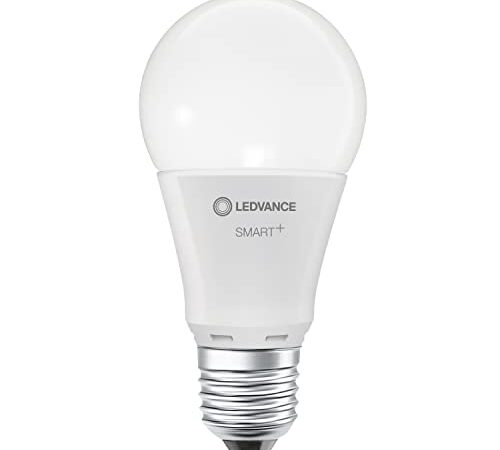 LEDVANCE Lámpara Smart LED, Bluetooth, E27, regulable, blanco cálido (2700K), sustituye a las lámparas incandescentes por 60W, controlable con Google, Alexa y Apple Voice Control,SMART+ BT CLASSIC A60