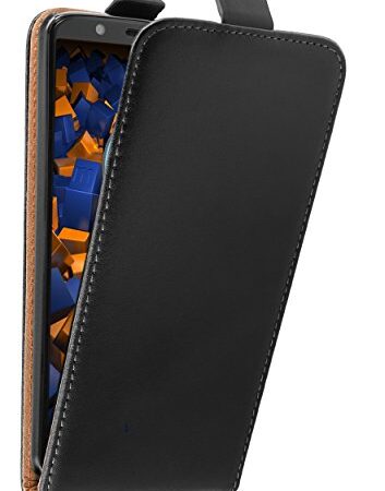 mumbi Flip Case compatible con Motorola Moto G6 Plus, negro