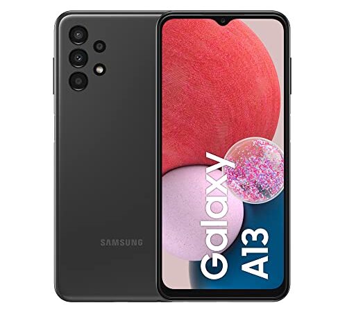 SAMSUNG Galaxy A13 - Smartphone Android, Pantalla Infinity-V de 6,6 Pulgadas, Android 12, 4 GB RAM y 128 GB de Memoria Interna Ampliable, batería de 5000 mAh³, Negro [versión Italiana]