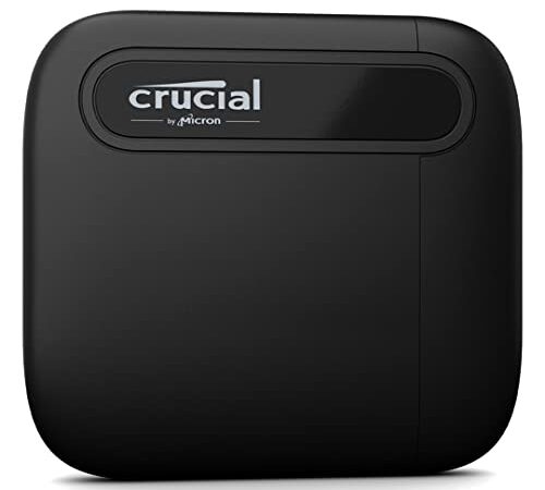 Crucial X6 1TB SSD Portátil - Hasta 800MB/s - PC y Mac - Unidad de Estado Sólido Externa USB 3.2, USB-C - CT1000X6SSD9