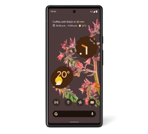 Google Pixel 6 - Teléfono móvil libre 5G Android con cámara de 50 megapíxeles y lente de gran angular - [128 GB] - [Carbón]