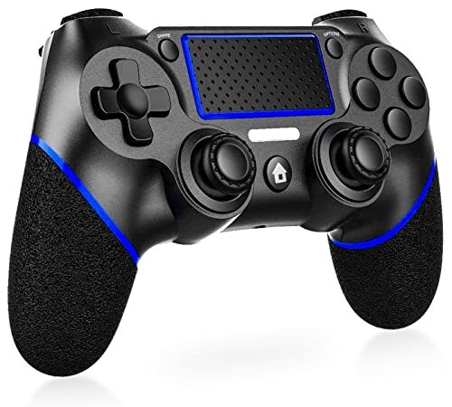 Laazii Mando Compatible para PS4, Inalámbrico Mando Compatible con PS4 Pro Slim, Wireless Controller Bluetooth Gamepad Joystick con Vibración Doble Jack de Audio de Seis Ejes