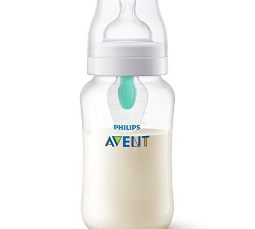 Philips Avent SCF816/14 - Biberón anti cólicos con sistema patentado Airfree, diseñado para reducir los cólicos, gases y reflujo, 3m+, 330 ml