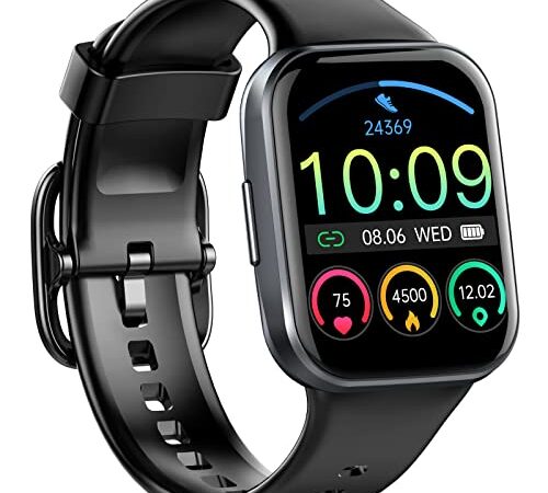 Smartwatch, 1.69" Reloj Inteligente Hombre Mujer, Reloj Deportivo con Podómetro Caloría, Pulsómetro Monitor de Sueño, 25 Modos Deporte, Pulsera Actividad Impermeable IP68, Smart Watch para Android iOS