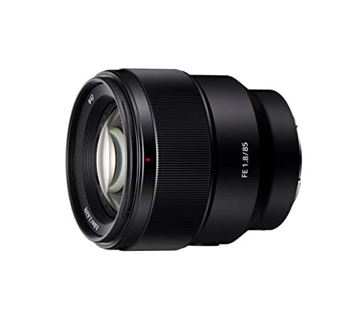 Sony SEL-85F18 Lente vertical Focal fija 85 mm F1.8 Full Frame adecuado para las series A7, ZV-E10, A6000 y Nex, montura E) Negro