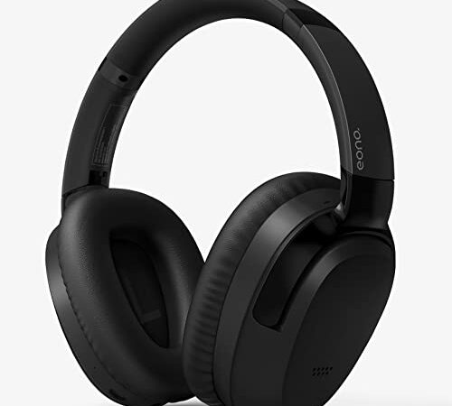 Amazon Brand - Eono Auriculares Inalámbricos con Cancelación Activa de Ruido - ANC Eonoheadphone 1 Cascos Inalámbricos Bluetooth 5.2 con Micrófono, USB-C, Hi-Fi, 40+ Horas de Reproducción(Negro)