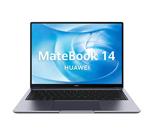 HUAWEI MateBook 14 - Ordenador portátil 14" 2K (AMD Ryzen 5-4600H, 8GB RAM, 512GB SSD, Windows 10 Home) Gris - Teclado QWERTY español