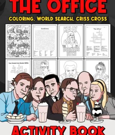 The Office Activity Book: All In One: Word Search, Crossword Puzzles, Quotes And Coloring..., White Elephant Gifts For Adults, Coloring Book For Women, Men | Birthday Christmas Gifts