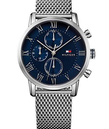 Tommy Hilfiger Reloj Analógico de Cuarzo multifunción para hombre con Correa en Acero Inoxidable con Correa en Acero Inoxidable - 1791398