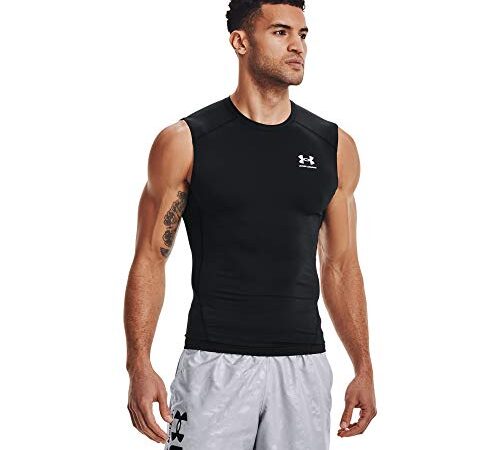 Under Armour Ua Hg Comp Sl, Camiseta Para Hombre, Negro (black White), L