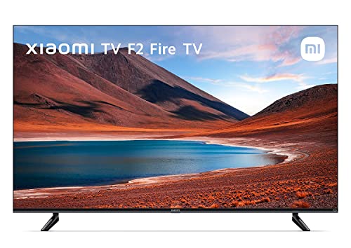 Xiaomi F2 43" Smart TV Fire TV 108 cm, 4K Ultra HD, HDR10, Aluminio sin Marcos, Airplay, Prime Video, Netflix, Control de Voz de Alexa, HDMI 2.1, Bluetooth, USB, Sintonizador Triple, 2022, Negro