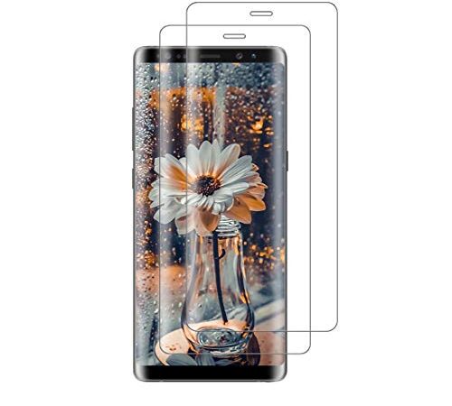 XSWO 2 Unidades Cristal Templado para Galaxy Note 8, Protector de Pantalla Samsung Galaxy Note 8, [3D Cobertura Completa] [Alta Definición y Sensibilidad] [9H Dureza] [Fácil Instalar] Vidrio Templado