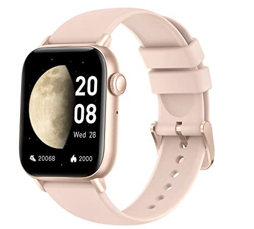 ASWEE Reloj Inteligente Mujer Hombre, 1.85'' Smartwatch con Haga y reciba Llamadas, Pulsera Actividad Impermeable IP68 con Pulsometro, Monitor de Sueño, Podómetro, 113 Modos Deportespara Android iOS