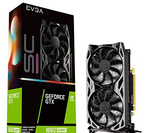 EVGA GeForce GTX 1660 SUPER SC GAMING, 06G-P4-1068-KR, 6GB GDDR6, Ventilador Doble, Backplate de Metal