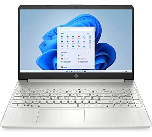 HP 15s-eq1040ns - Ordenador portátil de 15.6" HD (AMD Athlon 3020E, 4GB RAM, 128GB SSD, AMD Radeon Graphics, Windows 11 Home en Modo S, Microsoft 365 Personal Incluido) Plata - Teclado QWERTY Español