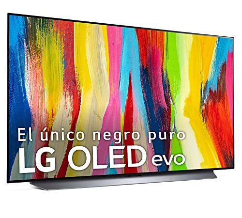 LG Televisor OLED48C24LA - Smart TV webOS22 48 pulgadas (121 cm) 4K OLED evo, Procesador Inteligente Potencia 4K a9 Gen 5 IA, compatible formatos HDR, HDR Dolby Vision y Dolby Atmos, TV para Gaming